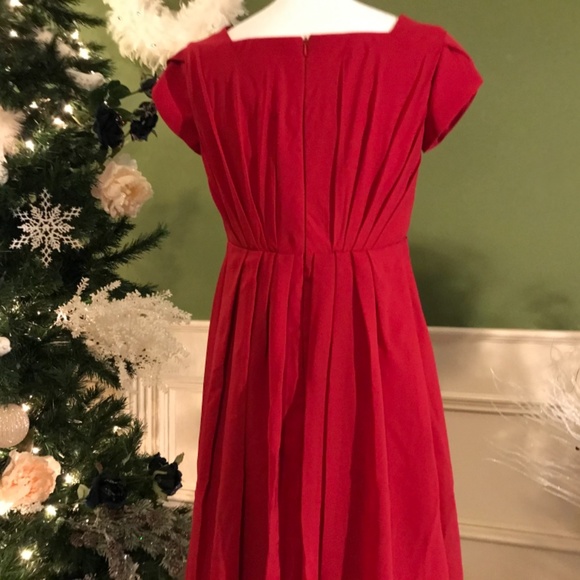 Short Red chiffon Cocktail party dress - Picture 4 of 7